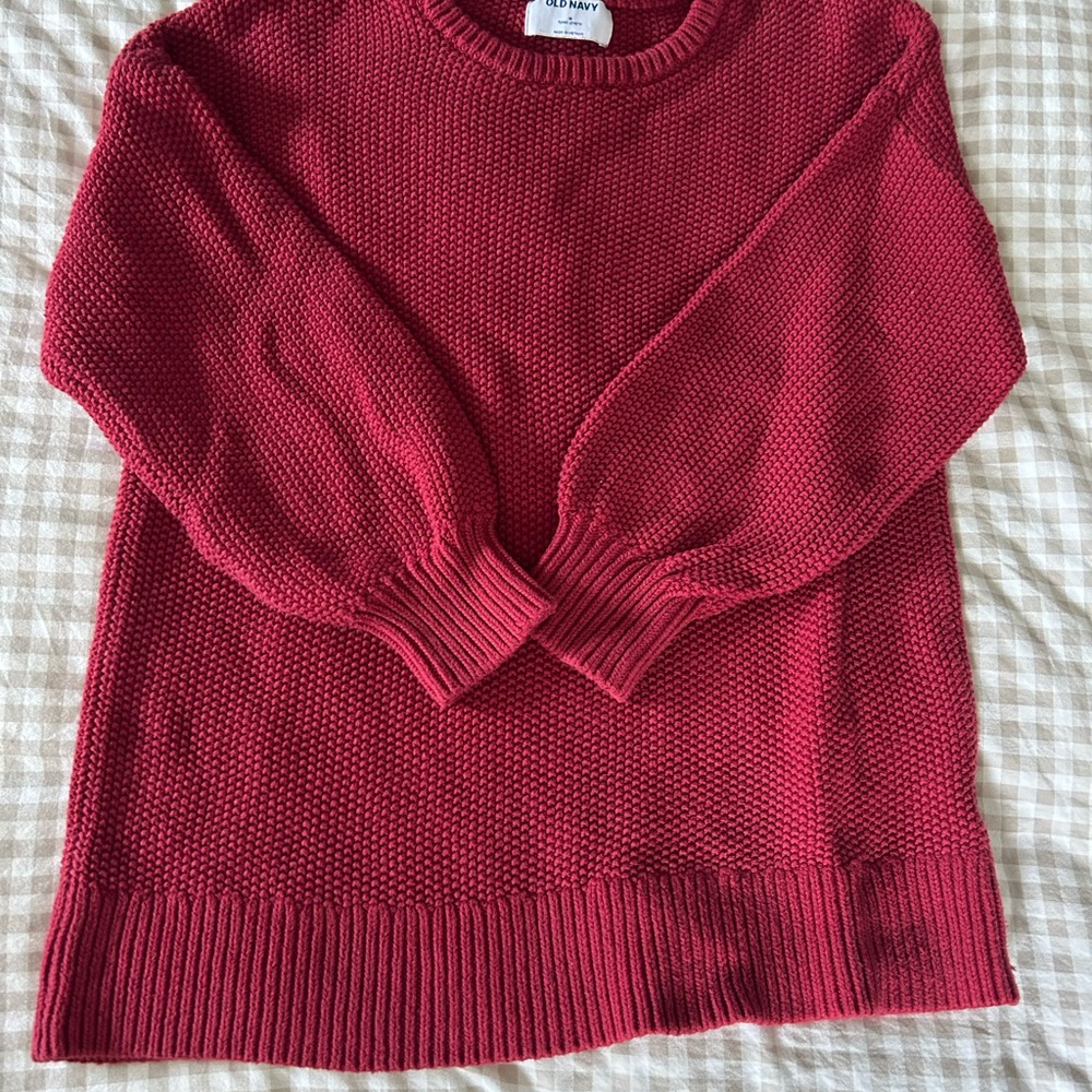 Old Navy Women's Knit Crew Neck Sweater - Rich Burgundy